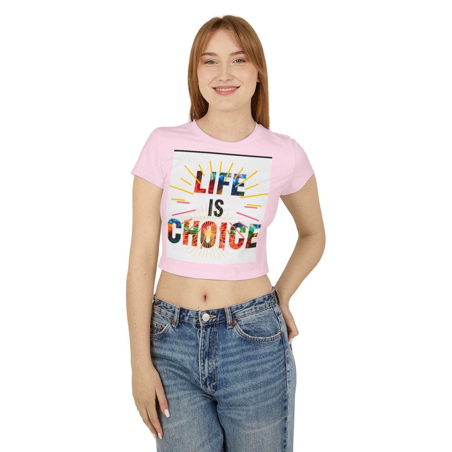 Women's Baby Tee - "Life is Choice" & "No Love, No Life" Design