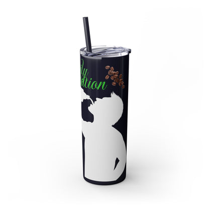 Skinny Tumbler with Straw, 20oz | Aesthetic Graphic Design