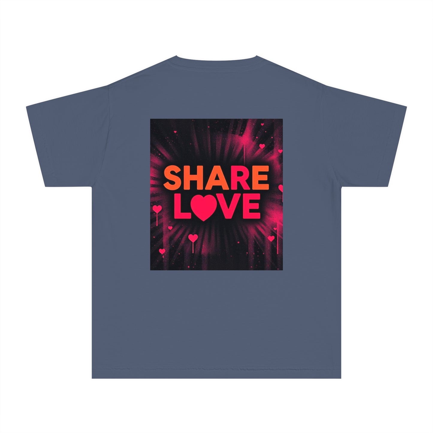 Youth Midweight Tee - "PET" and "SHARE LOVE" Design - Perfect for Pet Lovers and Everyday Joy