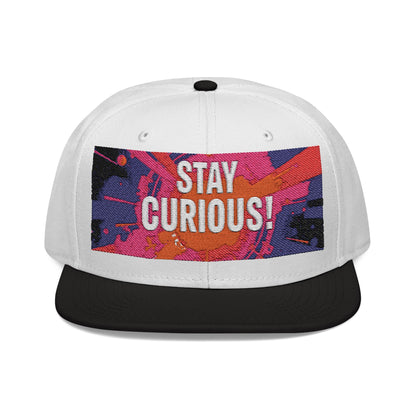 Embroidered Snapback Cap - Inspiring Headwear for Trendsetters - Stay Curious!