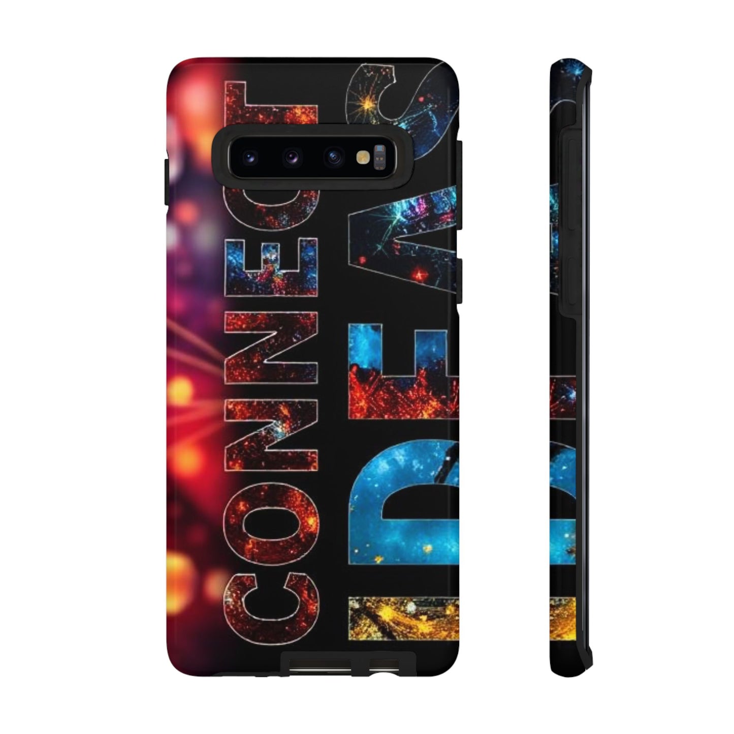 Vibrant Phone Case: 'CONNECT IDEAS' Design for Protection and Style