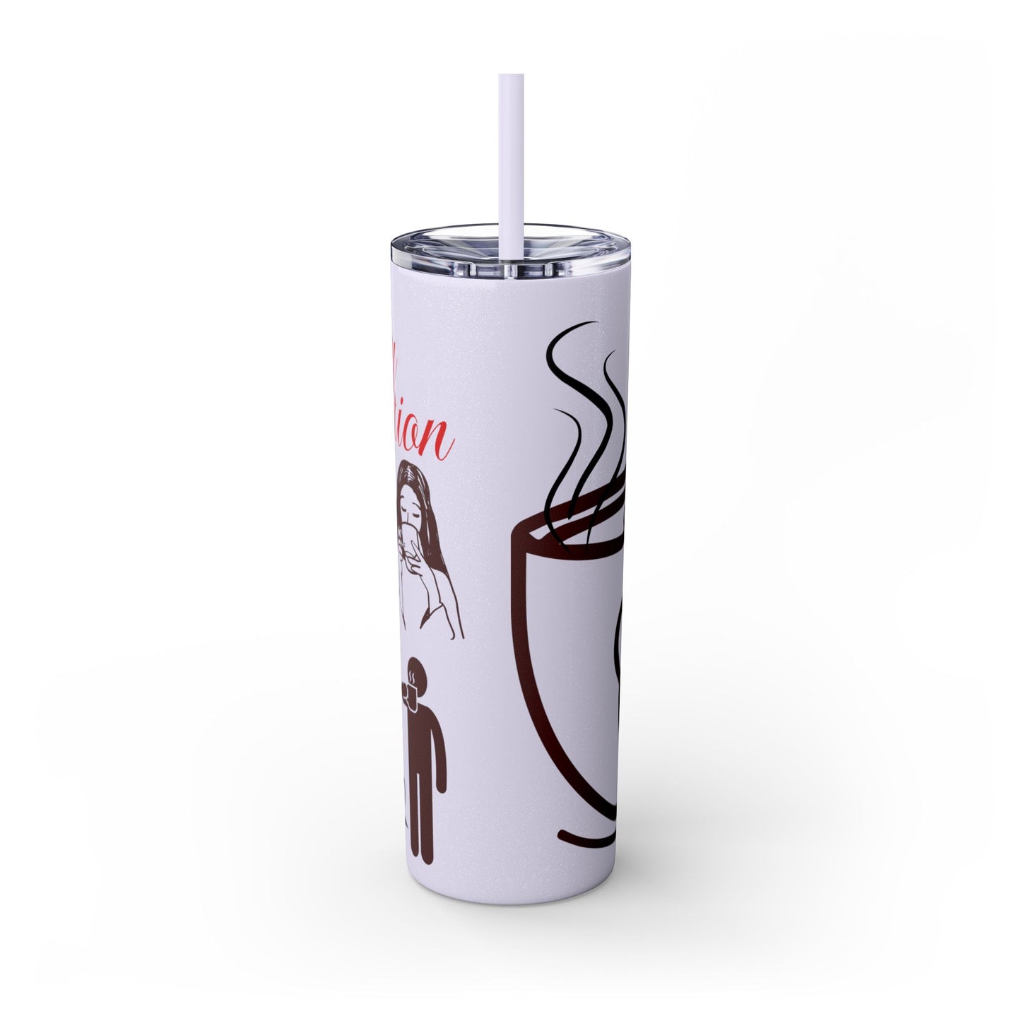 Skinny Tumbler with Straw, 20oz | Aesthetic Graphic Design