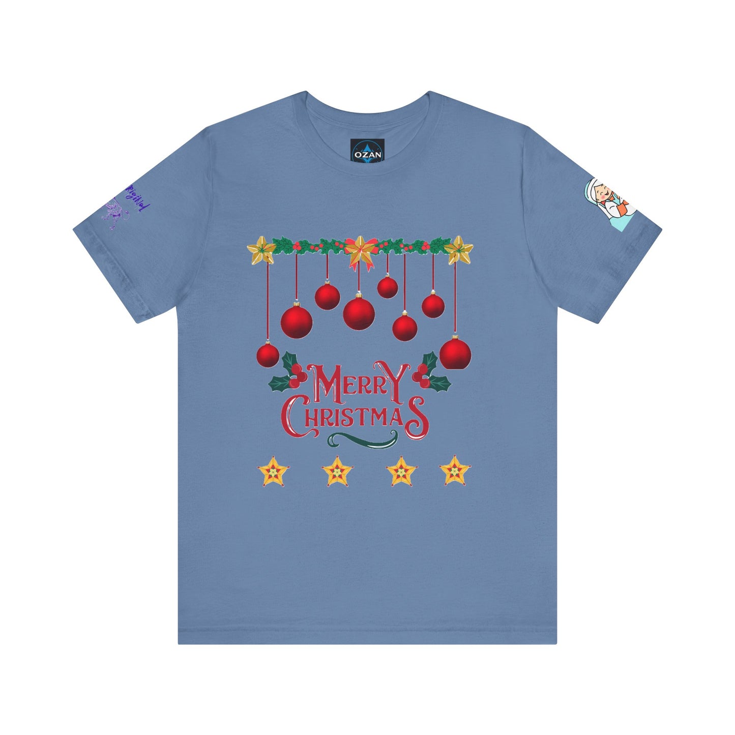 Merry Christmas Unisex Tee | Unique Graphic for Holiday by Artify Wear, OZAN Digital