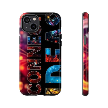 Vibrant Phone Case: 'CONNECT IDEAS' Design for Protection and Style