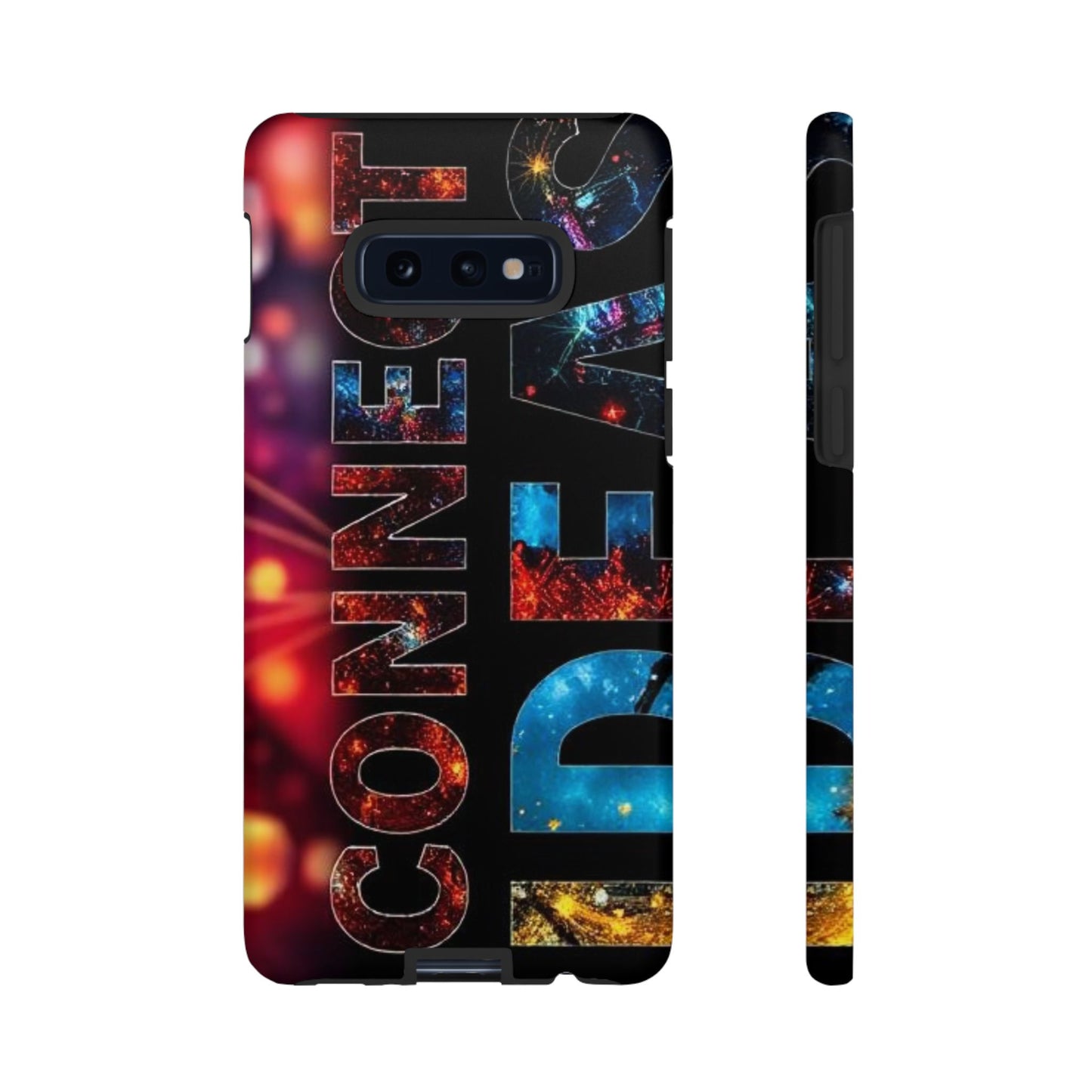 Vibrant Phone Case: 'CONNECT IDEAS' Design for Protection and Style